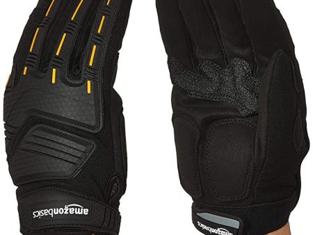 Amazon Basics - Guantes antimpacto de primera calidad, negros, talla XL Online Hot Sale