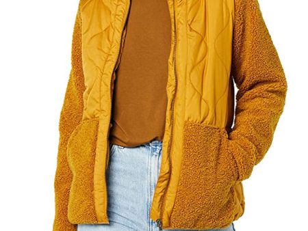 Amazon Essentials Chaqueta técnica con Detalles en Piel de Oveja sintética Mujer, Marrón Tabaco, M For Cheap