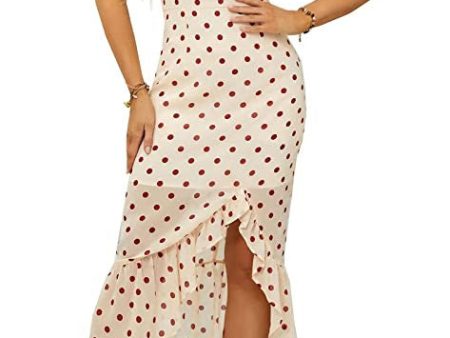 Ziyyoohy Vestido de mujer con tirantes finos, elegante, de gasa, con puntos, maxi vestido de noche, cuello en V, vestido de fiesta, vestido de lápiz, con ranura, 5022-albaricoque, M Online