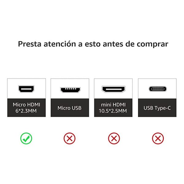 Amazon Basics - Cable adaptador Micro HDMI a HDMI - 1, 83 (2-Pack) m (estándar más reciente) Supply