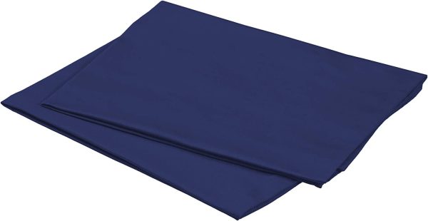 Amazon Basics - Funda de almohada de satén - 80 x 80 cm x 2, Azul oscuro For Sale