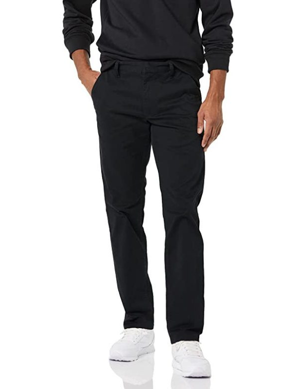 Amazon Aware Chino Ajustado de Algodón Hombre, Negro, 46 Sale