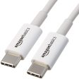 Amazon Basics - Cable USB tipo C a USB tipo C 2.0 - 15, 2 cm - Blanco For Cheap