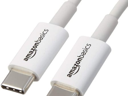 Amazon Basics - Cable USB tipo C a USB tipo C 2.0 - 15, 2 cm - Blanco For Cheap