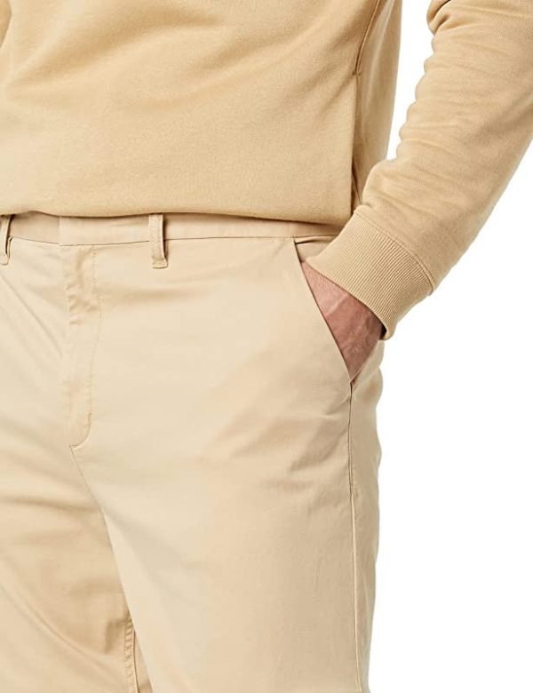 Amazon Aware Chino Ajustado de Algodón Hombre, Bronceado, 40 For Discount