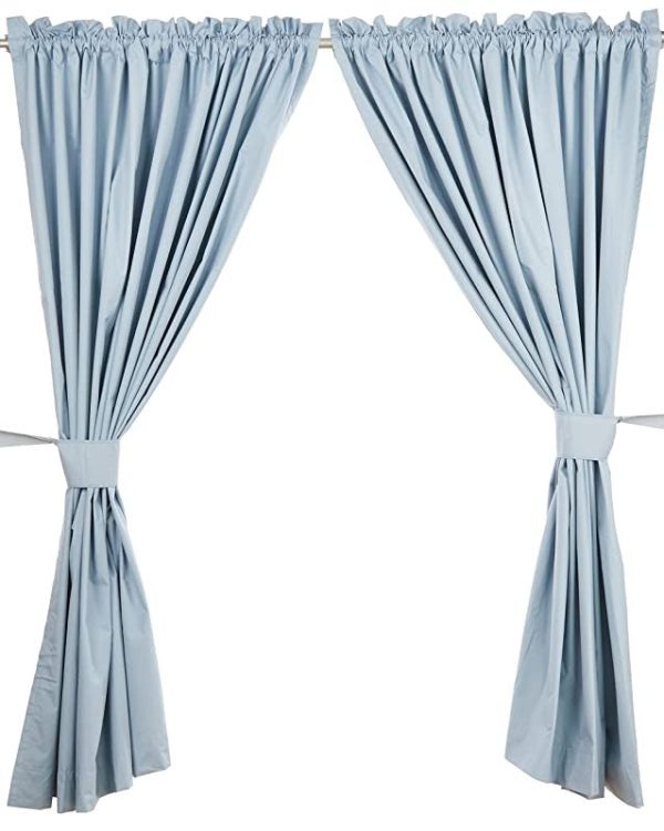 Amazon Basics - Cortinas opacas con aislamiento térmico y alzapaños, 2 unidades, 168 x 183 cm, Azul Online