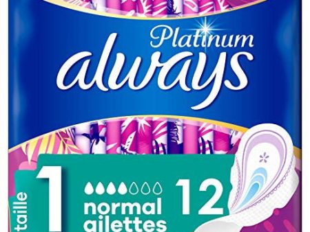 Always Platinum Normal (Tamaño 1) Alas Sanitarias 70 g Online Sale