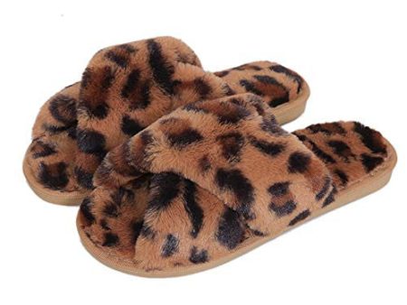 Zapatillas de Estar por Casa para Mujer Cómoda Suave Cruz Pantuflas de Interior Cálido Felpa Antideslizantes, C-Marrón, 35-36 EU=36-37 CN For Discount