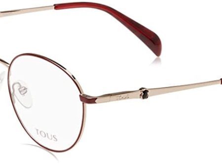 TOUS Vto416r Gafas, Shiny Red Gold W Bordeaux Parts, 52 para Mujer Supply