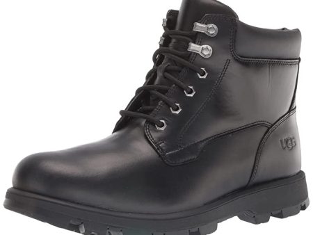 Ugg Stenton, Botas Hombre, Black Leather, 45 EU For Cheap