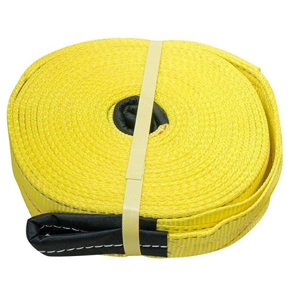 Amazon Basics - Correa de Remolque, 7.6 cm x 9.1 m, 13607 Kg de Resistencia a La Rotura, Cuerda de Tracción de Alta Resistencia Incluida, Paquete de 1, color Amarillo For Discount