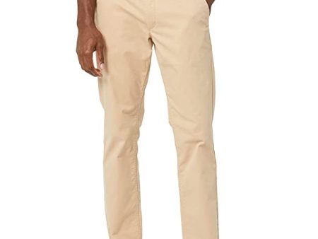 Amazon Aware Chino Ajustado de Algodón Hombre, Bronceado, 30W   30L Online Sale