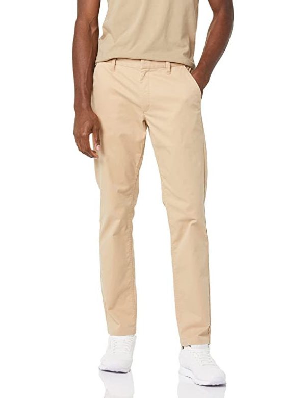 Amazon Aware Chino Ajustado de Algodón Hombre, Bronceado, 30W   30L Online Sale