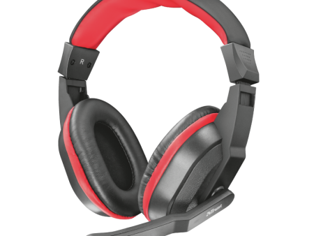 Trust Ziva Auriculares Gaming con Cable, Micrófono Retráctil, Entrada de 3.5mm Negro Rojo Online