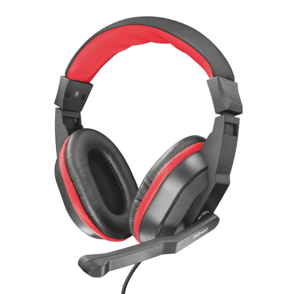 Trust Ziva Auriculares Gaming con Cable, Micrófono Retráctil, Entrada de 3.5mm Negro Rojo Online