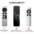 Ahastyle Funda para mando a distancia de Apple TV Siri Remote Control 4K 2021 con soporte AirTag [AirTag no incluido], protección completa de silicona para Apple TV 4K 2021 y AirTag (negro) For Cheap