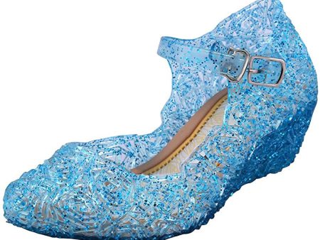 Tyidalin Niña Bailarina Zapatos de Tacón Disfraz de Princesa Zapatilla de Ballet para 3 a 12 Anni Azul, 23 EU (Etiqueta 25) on Sale