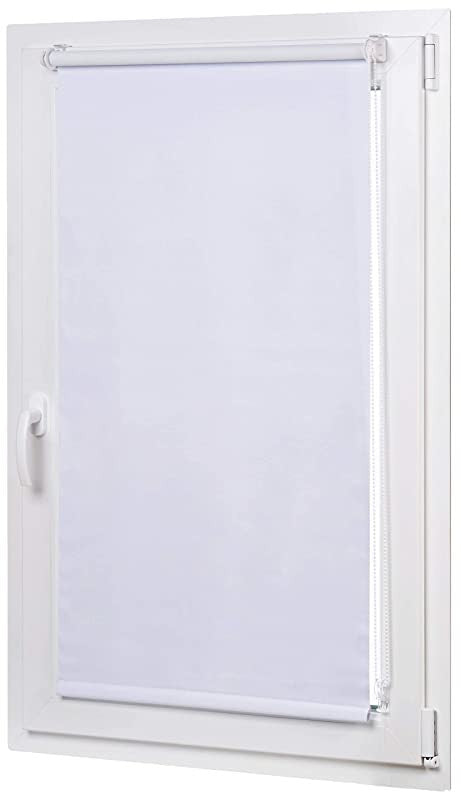 Amazon Basics - Estor opaco y enrollable, con revestimiento de color a juego, 76 x 150 cm, Blanco Hot on Sale