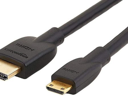 Amazon Basics - Cable adaptador Mini HDMI a HDMI (estándar 2.0, vídeo 4K a 60 Hz, 2160p y 48 bit px, compatible con Ethernet, 3D y ARC, 0, 91 m) Sale