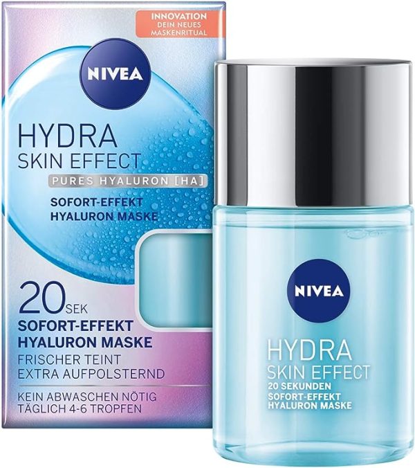 Mascarilla Facial Nivea Hydra Skin Effect con Ácido Hialurónico Puro [HA] - Efecto Instantáneo en 20 Segundos - Prepara tu Piel para el Día y la Noche - Pack de 1, 100 ml Online