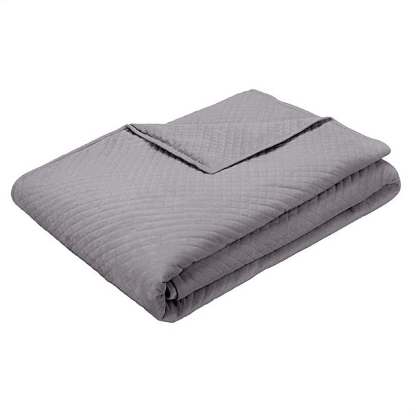 Amazon Basics - Funda acolchada para mantas con peso, 120 cm x 180 cm (individual), gris oscuro Hot on Sale