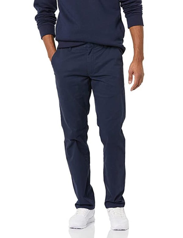 Amazon Aware Chino Ajustado de Algodón Hombre, Azul Marino, 38 Fashion