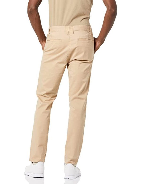 Amazon Aware Chino Ajustado de Algodón Hombre, Bronceado, 38 For Sale