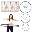 Zimaic Hula Hoop Fitness, Deportivo Hula Hoop, con 8 Secciones Fácil Aro de Hula de Fitness Desmontable, Hula Hoop Adultos Fitness, Ajustable de Tamaño, Gris & Oscuro For Sale