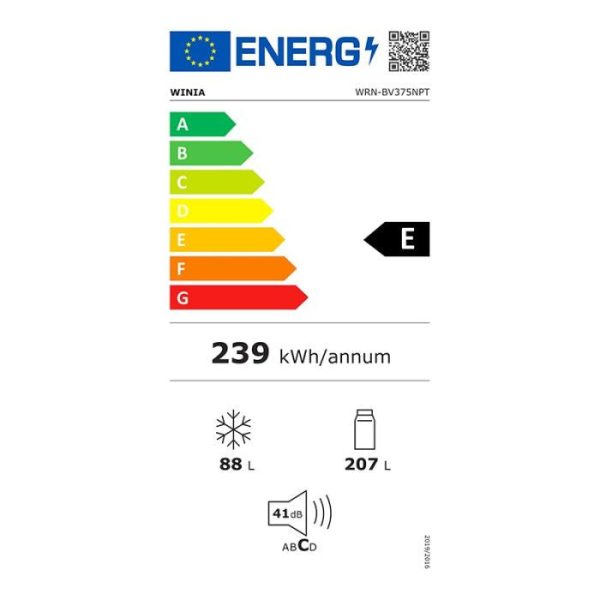 Winia WRN-BV375NPT 1.86M E NoFrost Inox Nevera Combi Online