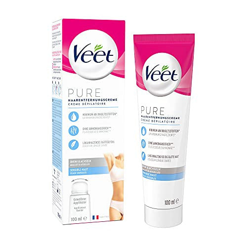 Veet Crema depilatoria para bikini y axilas, piel sensible Hot on Sale