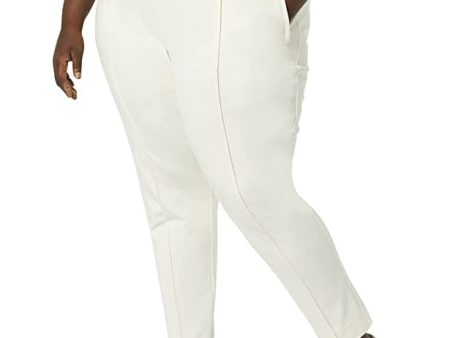 Amazon Aware Pantalón de corte cónico sin cierre (disponible en tallas grandes) Mujer, Blanco Roto, M For Sale