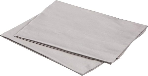 Amazon Basics - Funda de almohada de satén - 65 x 65 cm x 2, Gris oscuro For Cheap