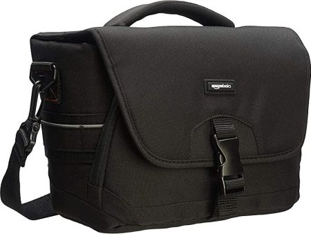 Amazon Basics - Bolsa para cámaras DSLR y accesorios (tamaño mediano, interior de color gris), color negro Online Hot Sale