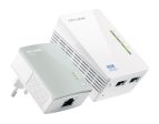 TP-Link - 2 Adaptadores de Comunicación por Línea Eléctrica (WiFi AV 600 Mbps, Extensor, Repetidores de Red, Amplificador y Cobertura de Internet, 3 Puertos, Cable Ethernet), Color Blanco. Sale