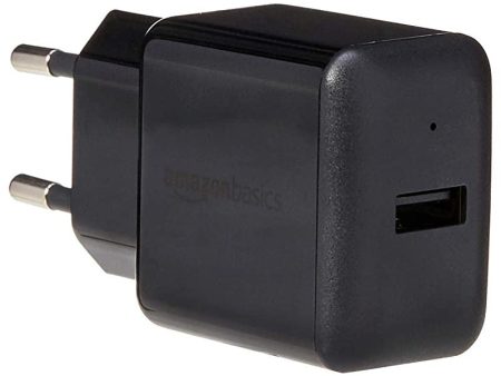 Amazon Basics - Cargador USB de pared de un puerto (2, 4 amperios), Negro For Discount