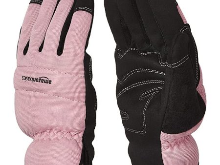 Amazon Basics - Guantes de trabajo o de jardinería, para mujer, de color rosa, talla L Sale