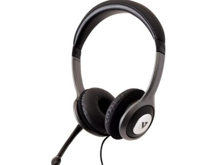 V7 HU521-2EP Auriculares Alámbricos Diadema Oficina Centro de llamadas Negro, Plata Reacondicionado For Cheap