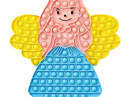 Wancala XXL Princess Fidget Toy Groß gran tamaño Poppet Alivio de estrés Silicona Presión de juguete color amarillo azul rosa 30*28 cm Sale