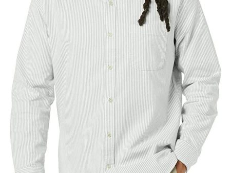 Goodthreads Camisa elástica de Corte estándar con Manga Larga y Bolsillo Hombre, Gris Azul Micro Raya, M Alto Online Sale