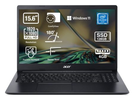 Acer Aspire 3 A315-34 Celeron N4020 4GB 128GB SSD 15.6 Full HD Windows 11 Home in S mode Notebook Negro Teclado Español Reacondicionado Hot on Sale