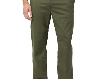 Amazon Aware Chino Ajustado de Algodón Hombre, Verde Oliva Verde, 28W   34L Online now