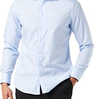 Seidensticker Business Hemd Camisa, Azul Claro, Talla 40 para Hombre Embalaje Deteriorado Fashion