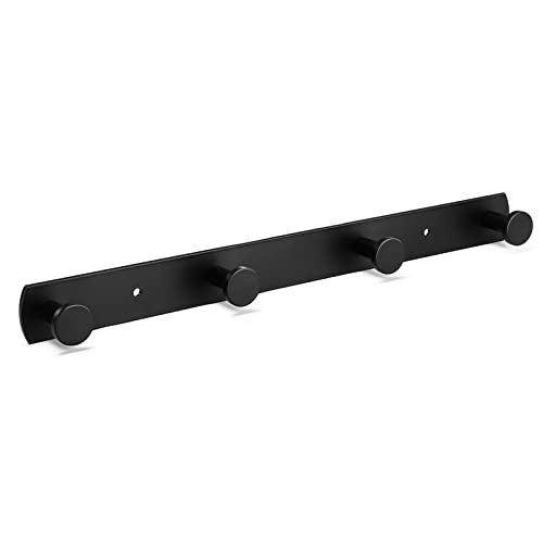 Aimou - Ganchos de pared para colgar, resistentes para colgar batas y ropa, fácil instalación, bordes elegantes, Negro Online Sale