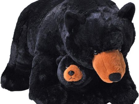 Wild Republic 24104 Jumbo Mom y Baby Black Bear, relleno, 30 pulgadas, regalo para niños, peluche, el relleno es hilado de botellas de agua recicladas Discount