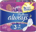 Always Platinum Night, servilletas higiénicas, tamaño 3 con aletas, formato Eco (1 paquete de 8 unidades) Embalaje Deteriorado Online now