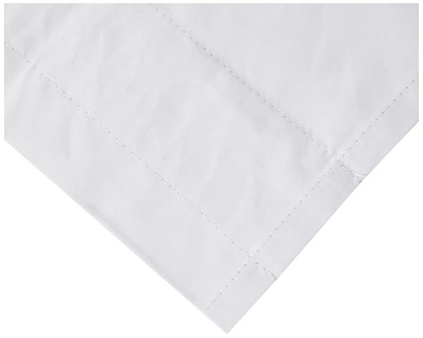 Amazon Basics - Cortinas opacas con aislamiento térmico y alzapaños, 2 unidades, 117 x 137 cm, Blanco Sale