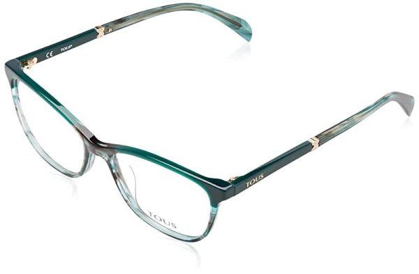 TOUS Vtob04 Gafas, Shiny Green Top+TRANSP.Green, 53 para Mujer Fashion