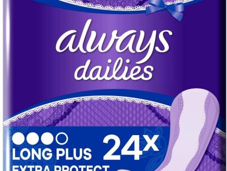 Always Extra Protect Compresa sanitaria, Producto de higiene femenina, Blanco, 1 paquete con 24 piezas Discount