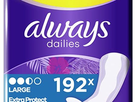 Always Dailies Large Extra Protect - Protector de slips 48 compresas Embalaje Deteriorado For Sale