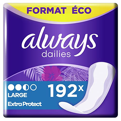 Always Dailies Large Extra Protect - Protector de slips 48 compresas Embalaje Deteriorado For Sale